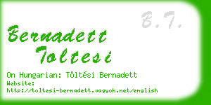 bernadett toltesi business card