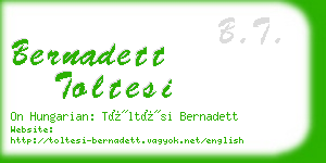 bernadett toltesi business card